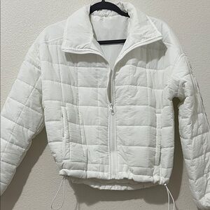 Women's White Quilted Jacket